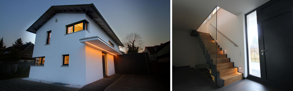 Hauseingang / Treppe – Neubau Passivhaus in Ottobrunn