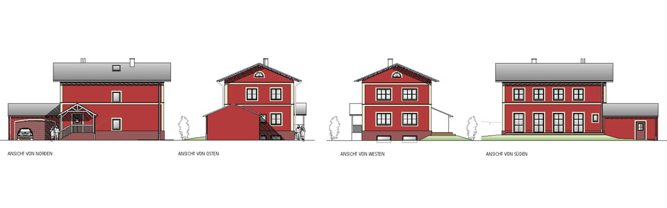 Planansichten – Neubau Passivhaus in München-Lochhausen
