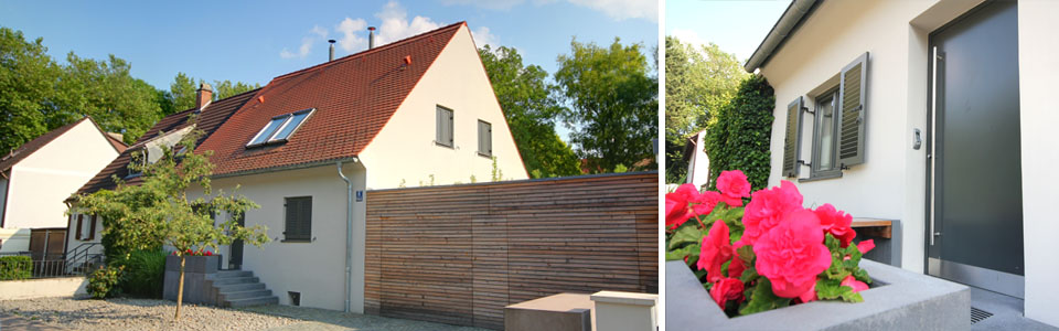 Ansicht Nord – Umbau und energetische Sanierung Doppelhaushälfte in München-Freimann