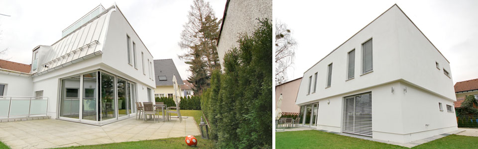 a1031 – Neubau Einfamilienhaus Amarellenweg in München-Blumenau: Ansichten Südwest und Südost Ansichten Südwest und Südost – Neubau Einfamilienhaus Amarellenweg in München-Blumenau