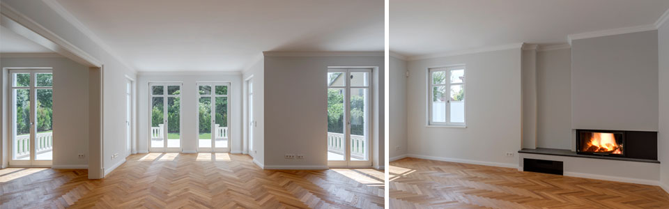 Innenansicht Erdgeschoss Villa Gauting – Neubau Einfamilienhaus in Gauting