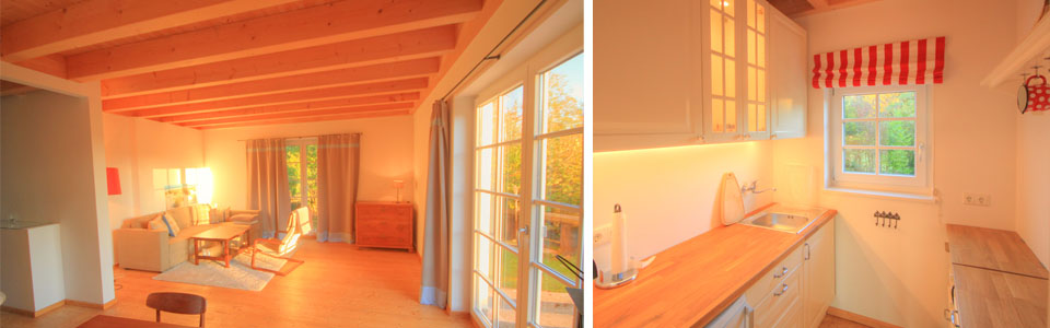 a1514 – Aufstockung und Sanierung Ferienhaus in Seestall: Wohnbereich / Küche Wohnbereich / Küche – Aufstockung und Sanierung Ferienhaus in Seestall