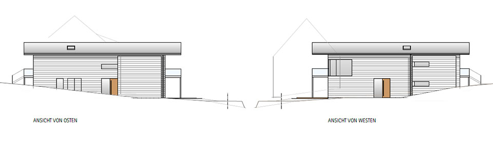 Neubau schmales Holzhaus in Göttingen